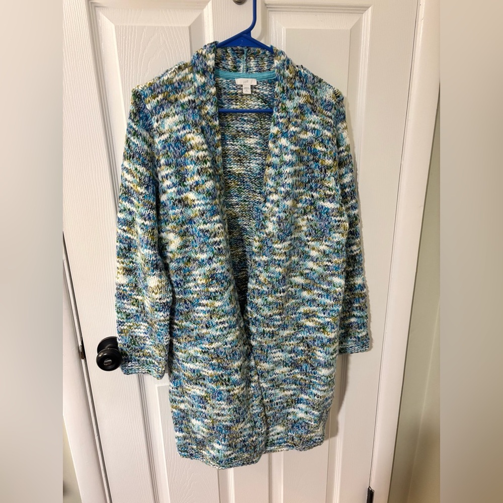 J. Jill Multicolor Knit Cardigan Sweater